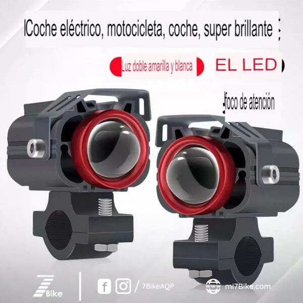 Faro Binocular LED para Motocicleta