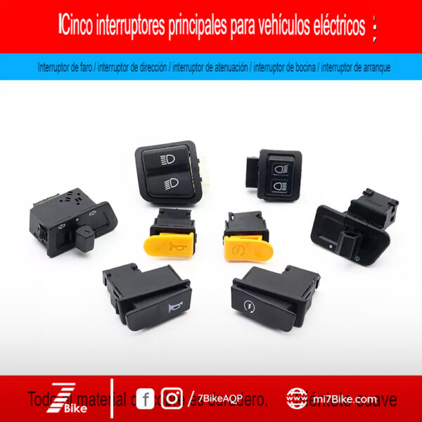 Interruptor de motocicleta para vehículo eléctrico, faro Zhongsha