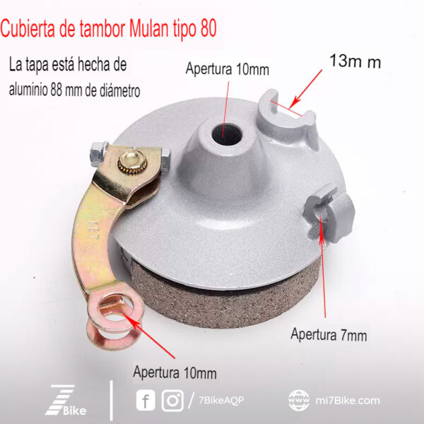 Freno de tambor delantero del vehículo eléctrico Tipo 80/110 - Image 2